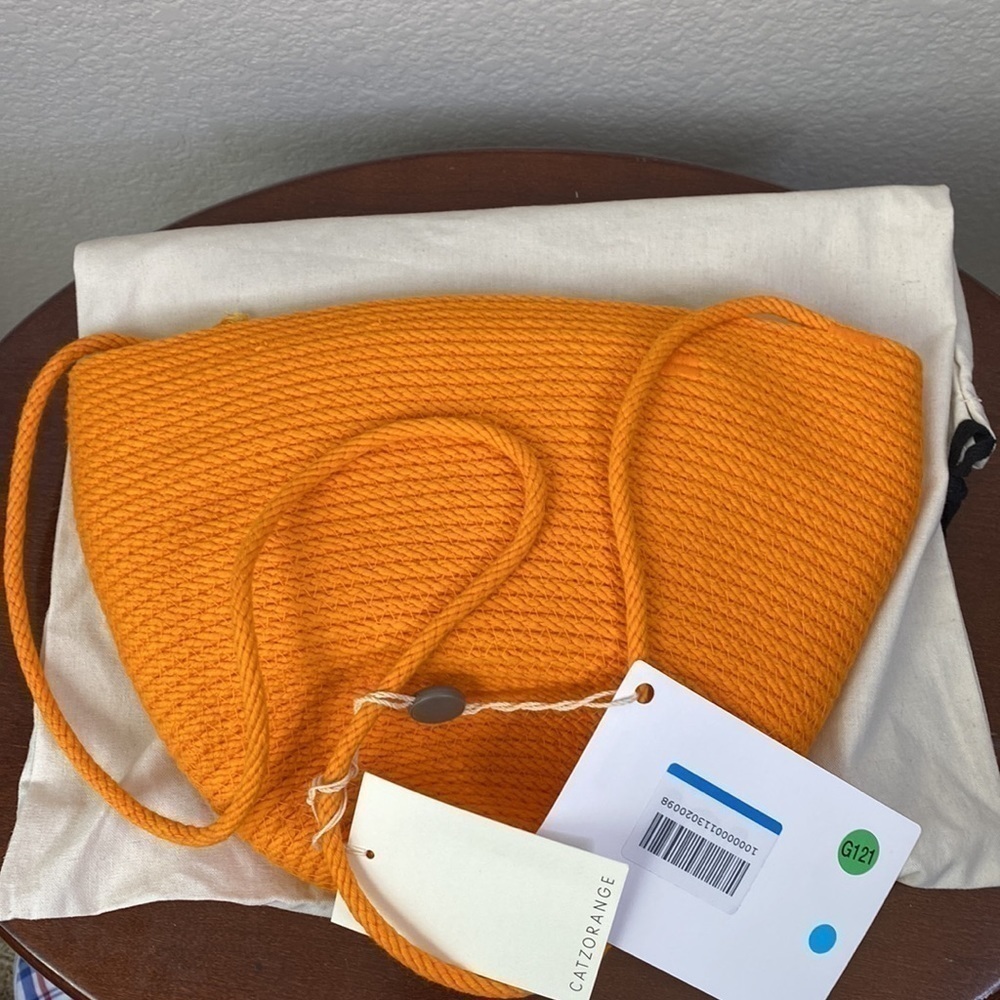 Catzorange Orange Tangerine Rope Cotton Bag - Picture 4 of 10